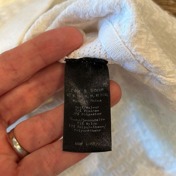 🎀Rag & bone white fitted tank xs - Picture 6 of 11